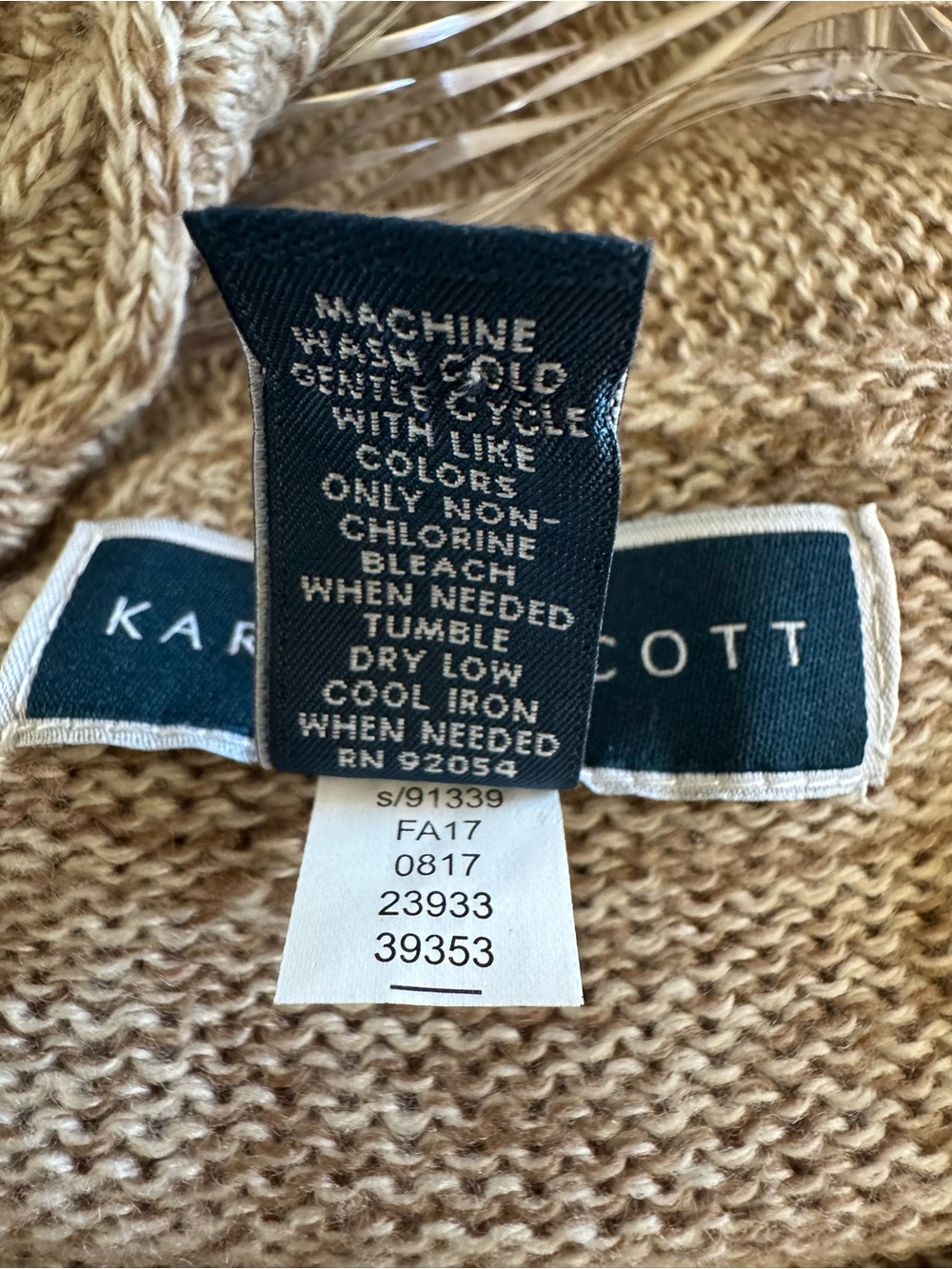Karen Scott Tan Marled Knit Sweater  XL
EUC - Picture 6 of 7